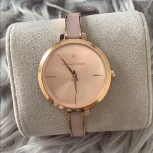 MK pink rose/gold watch